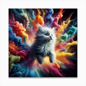 Colorful Cat 5 Canvas Print