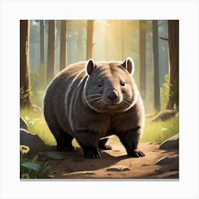 Furry Wombat Canvas Print