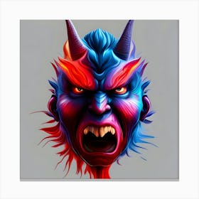 Demon Head 6 Canvas Print