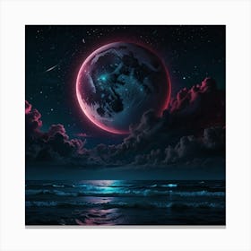 Moon At Night Canvas Print