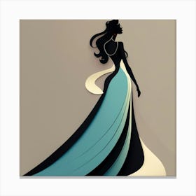 Woman In A Dress 1 Canvas Print