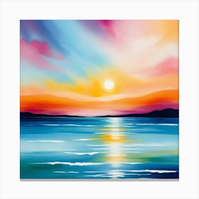 Sunset At The Beach 16 Canvas Print