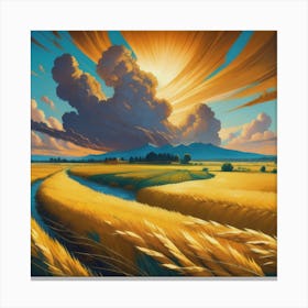 Wheatfield Wonder Canvas Print