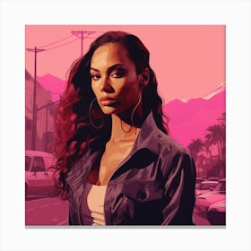 GTA Style Joan Smalls Canvas Print