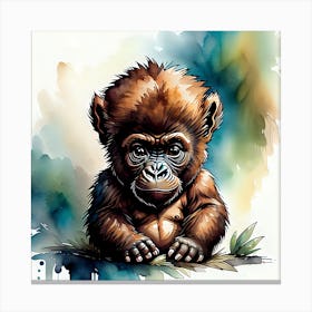 Baby Monkey Canvas Print