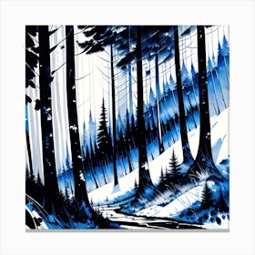 Winter In The Woods Canvas Print