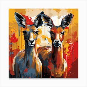 Deer Painting 2 Canvas Print