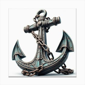 Old Ship Anchor 4 Nautical Canvas Print