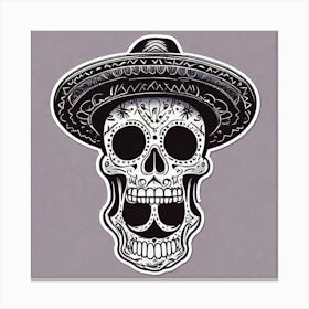 Day Of The Dead Skull 25 Canvas Print