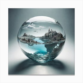 City In A Glass Ball 1 Canvas Print