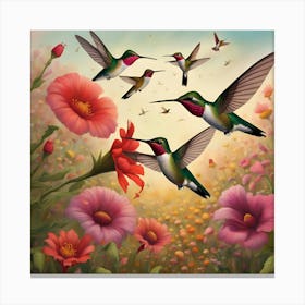 Hummingbirds Canvas Print