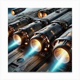 Light Solar Beam Turrets Converted Canvas Print