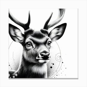 Deer Head Canvas Print