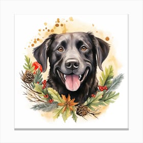 Christmas Labrador Canvas Print