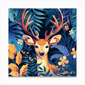 Deer In The Forest 5 Canvas Print