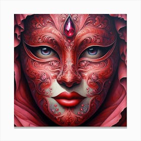 Mask Of Red Canvas Print