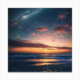Milky Over The Ocean Canvas Print