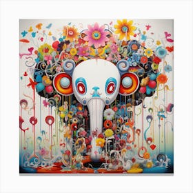 Elephant Head Canvas Print