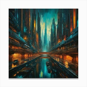 Futuristic City 4 Canvas Print