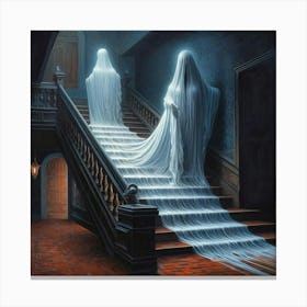 Ghosts On The Stairs Canvas Print