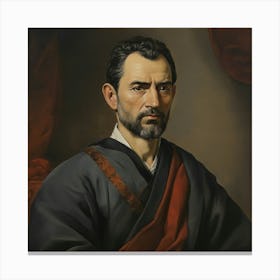 Portrait Of A Samurai Canvas Print