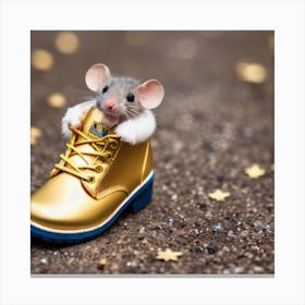 Rat In A Boot Canvas Print