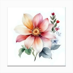 Watercolor Flowers V.10 Canvas Print