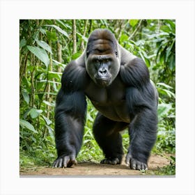 Gorilla In The Forest 4 Canvas Print