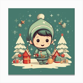 Christmas Elf 8 Canvas Print