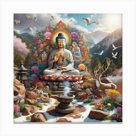 Amitabha Buddha in Garden of the Gods Canvas Print