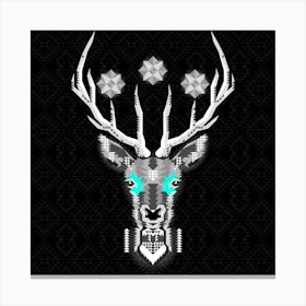 Chobopop Silver Stag Canvas Print