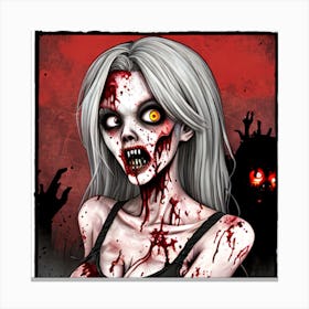 Zombie Girl Canvas Print