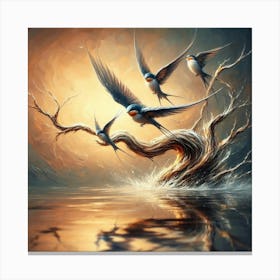 Swallows Canvas Print