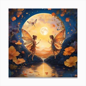 Fairy In The Moonlight 1 Canvas Print