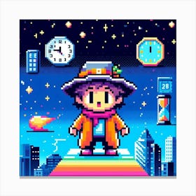 8-bit time-traveling adventure 3 Canvas Print