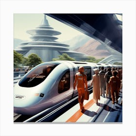 Futuristic Train 14 Canvas Print