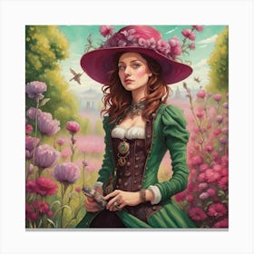 Lovely Victorian Lady Canvas Print