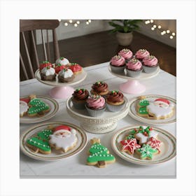 A 3d Render Of A Christmas Dessert Table Jttnzercqdiuk7ss0hucjq Czfn8cthrek3ulwrbbzlfw Canvas Print