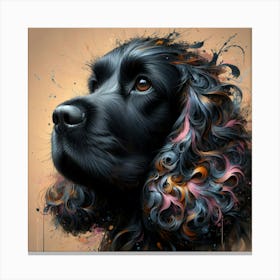 Black Cocker Spaniel3 Canvas Print