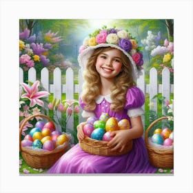 Easter Girl 21 Canvas Print