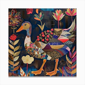 Patchwork Quilted Goose 1 Canvas Print