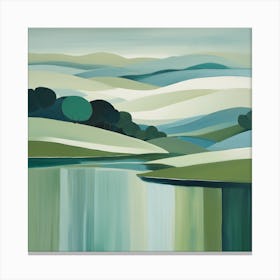 'Green Valley' Canvas Print