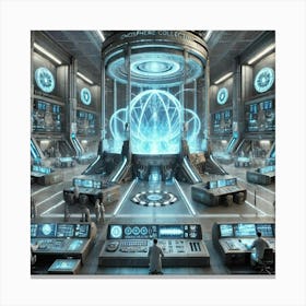 Ionosphere Kaiju Control Chambers Design Converted Canvas Print