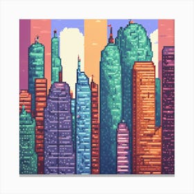 Pixel Art 7 Canvas Print