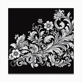 Ornate Floral Design 8 Canvas Print