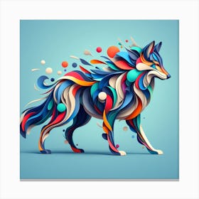 Abstract Wolf Canvas Print