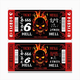 Hell Tickets Canvas Print