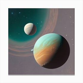 Two Planets In Space Canvas Print