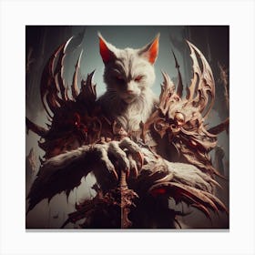 Cat With A Sword Canvas Print