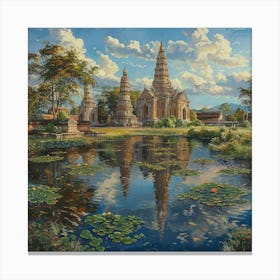 Ayutthaya Temple Canvas Print